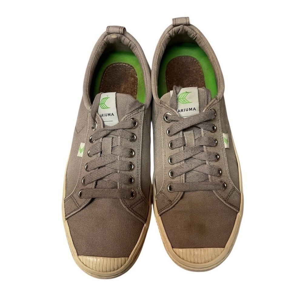 Cariuma Women's Low Top Burnt Sand Canvas Lace Up Casual Sneaker Shoes Size 10.5